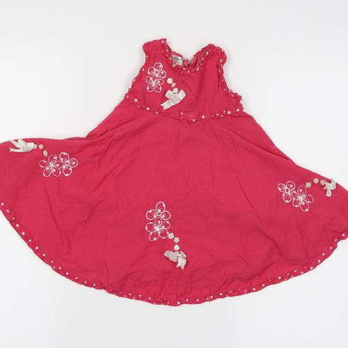 Primark  Pink Floral  Fit & Flare  Size 9-12 Months