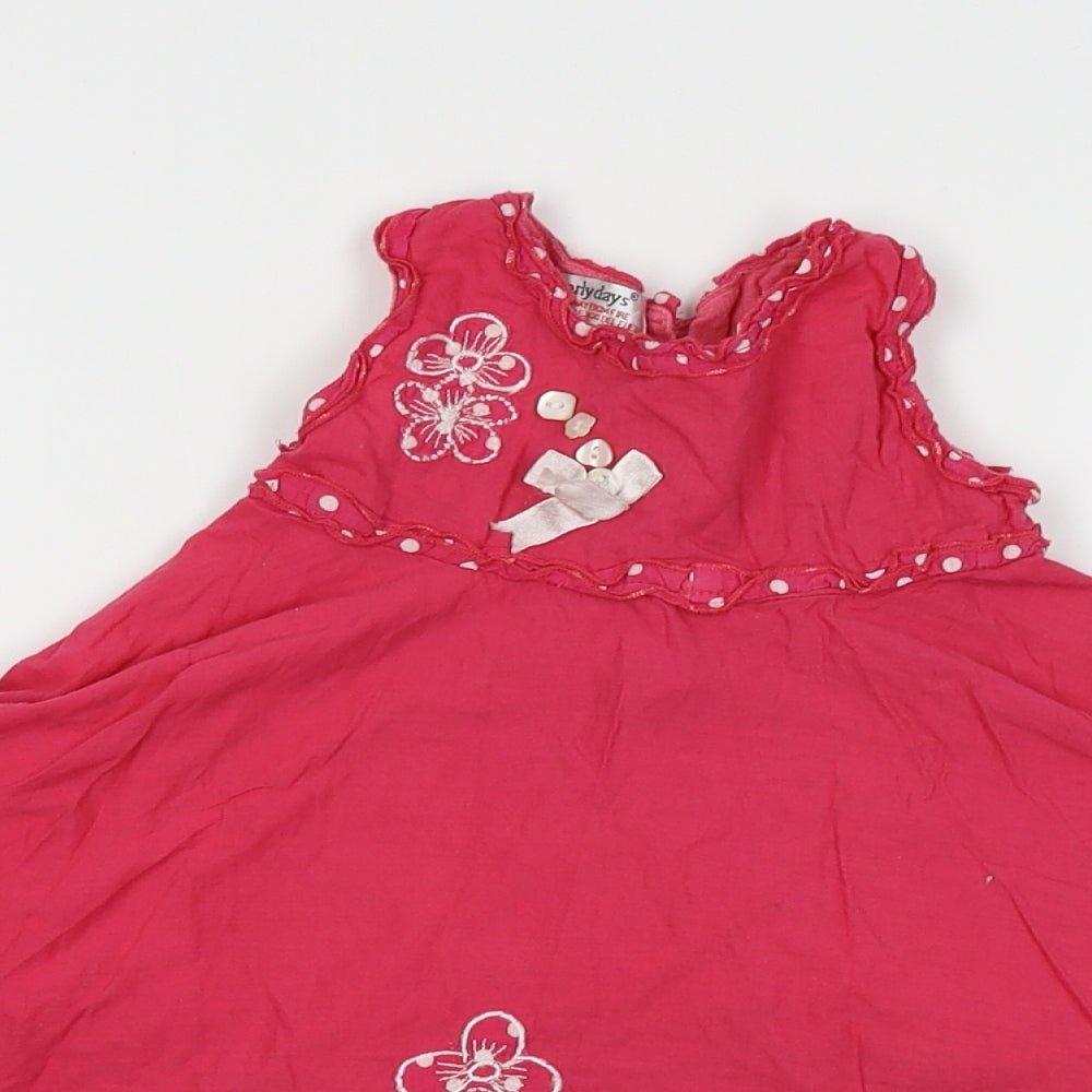 Primark  Pink Floral  Fit & Flare  Size 9-12 Months