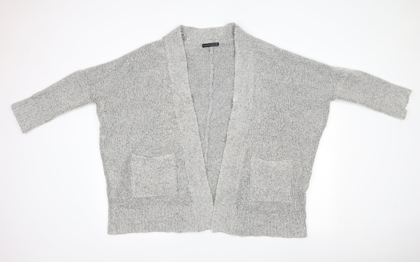 Primark Womens Grey  Knit Cardigan Jumper Size S