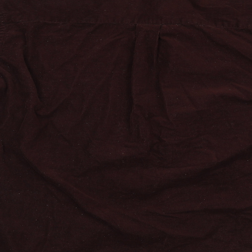 Marks & Spencer Mens Brown  Flannel  Button-Up Size L  - Cord