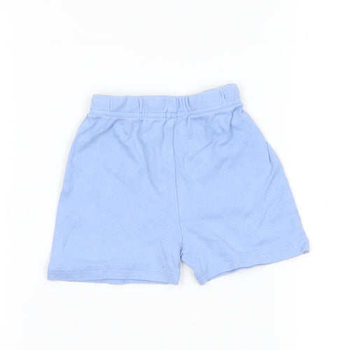 George  Blue  Felt Track Pants Leggings Size 3-6 Months