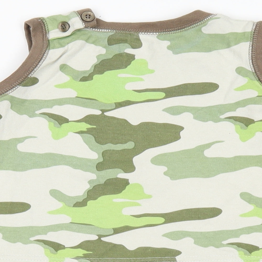 Tesco Baby Multicoloured Camouflage  Basic Tank Size 9-12 Months  - Little Action Man