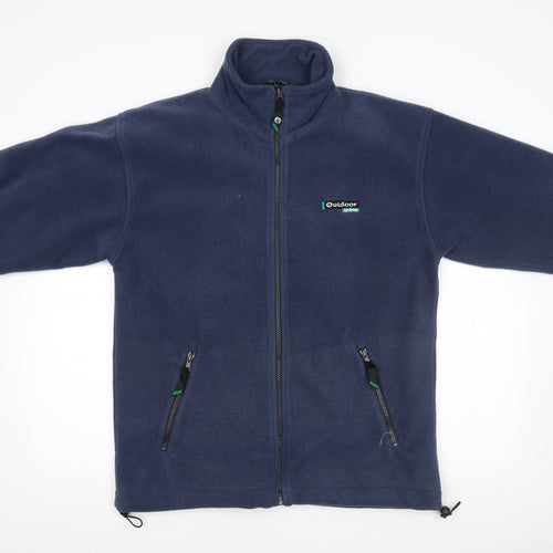 Outdoor Scene Mens Blue  Fleece Jacket  Size M