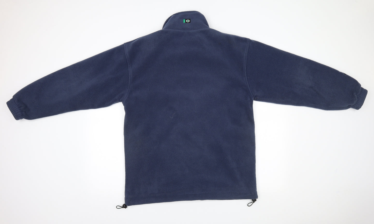 Outdoor Scene Mens Blue  Fleece Jacket  Size M