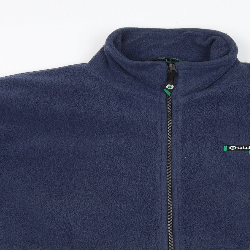 Outdoor Scene Mens Blue  Fleece Jacket  Size M