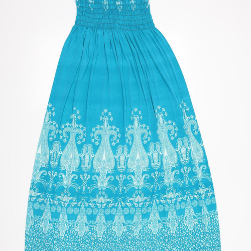 Preworn Womens Blue Geometric  Maxi  Size S