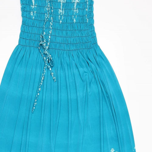Preworn Womens Blue Geometric  Maxi  Size S