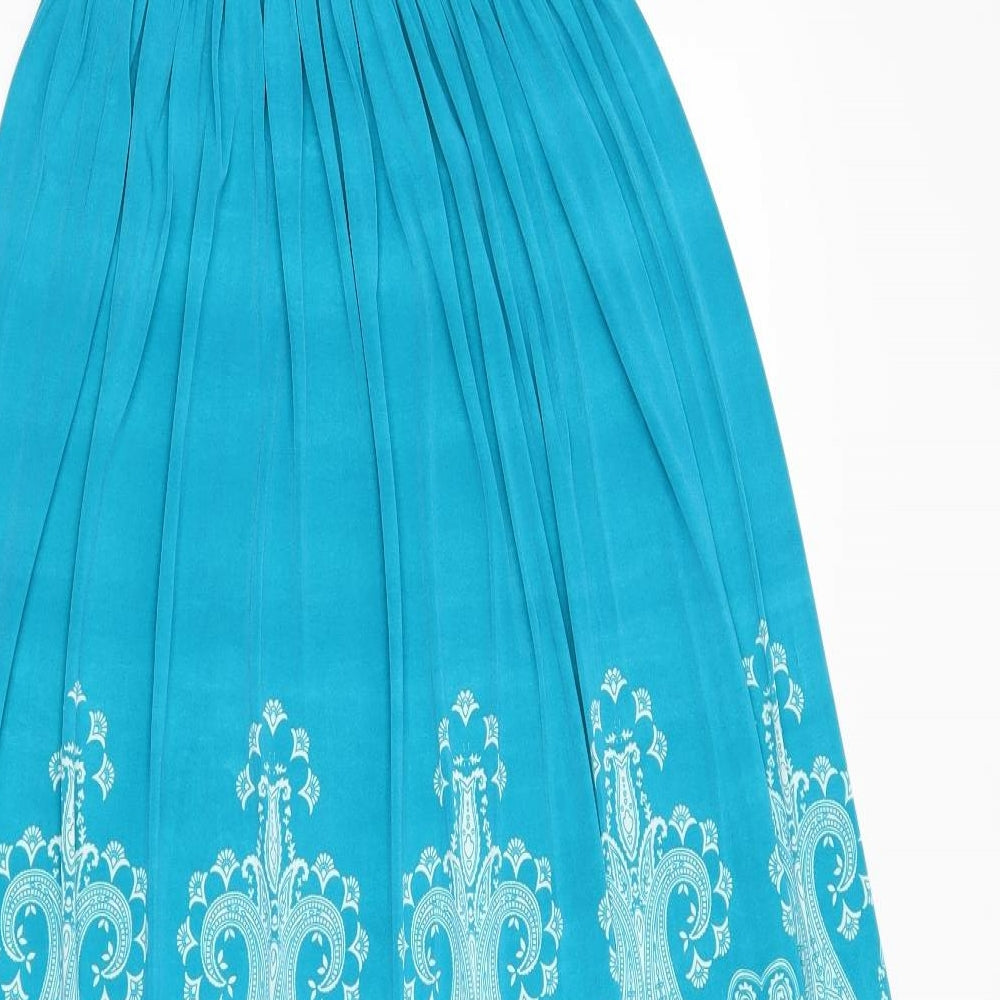 Preworn Womens Blue Geometric  Maxi  Size S