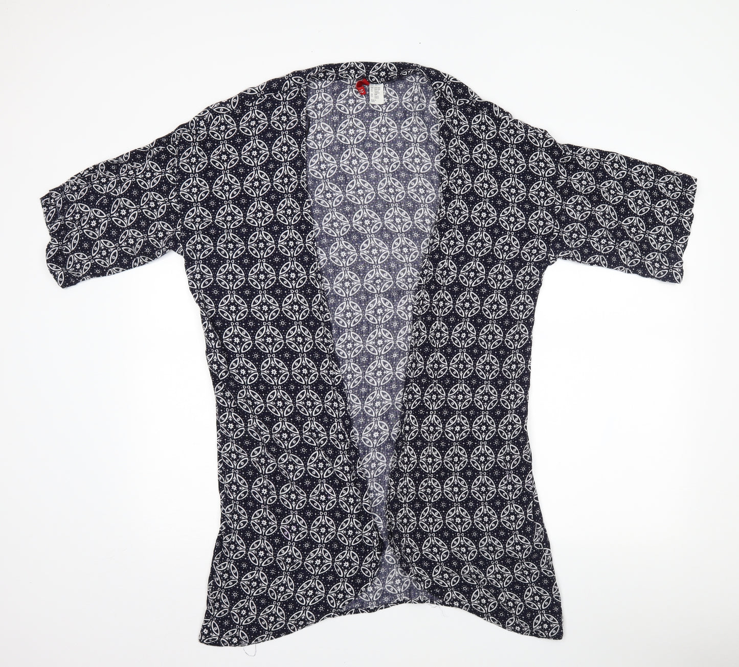 Divided Womens Blue Geometric  Basic Blouse One Size
