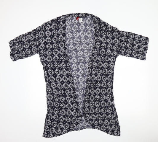 Front view of Divided women’s blue geometric basic blouse one size