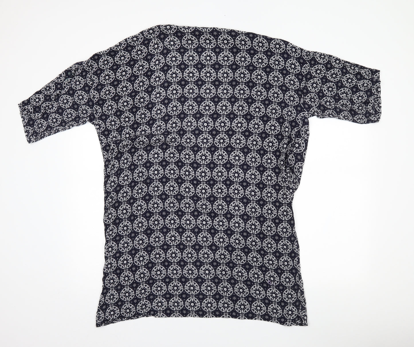 Divided Womens Blue Geometric  Basic Blouse One Size