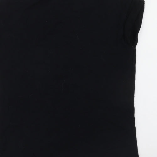 Primark Girls Black   Pullover T-Shirt Size 2XS  - emoji