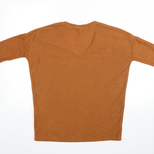 New Look Womens Brown   Jersey Blouse Size S