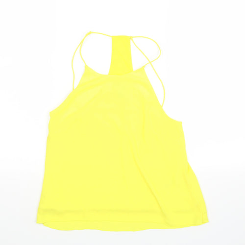 H&M Womens Yellow   Basic Blouse Size 34