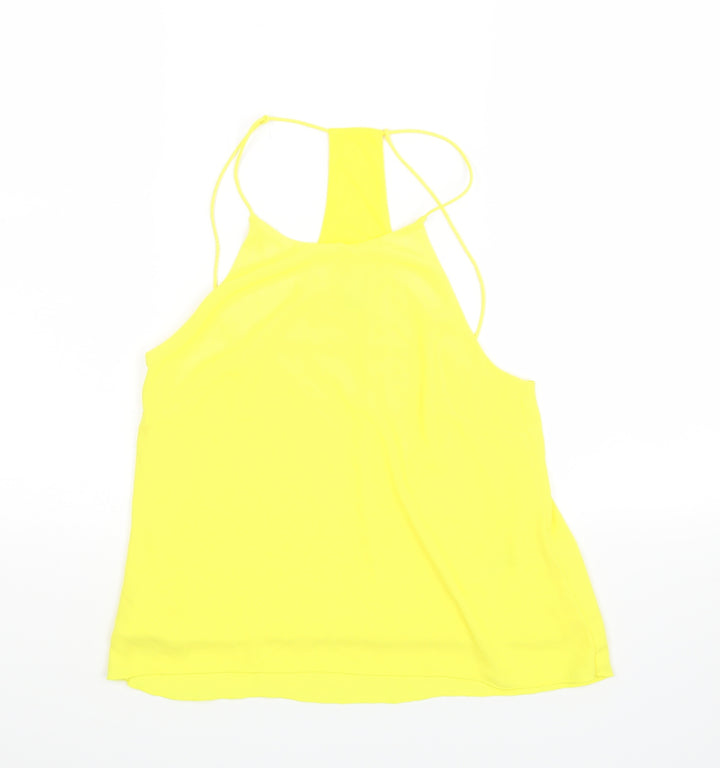 H&M Womens Yellow   Basic Blouse Size 34