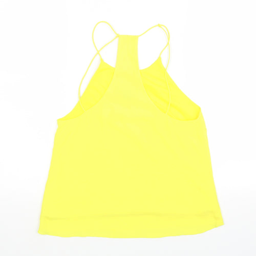 H&M Womens Yellow   Basic Blouse Size 34