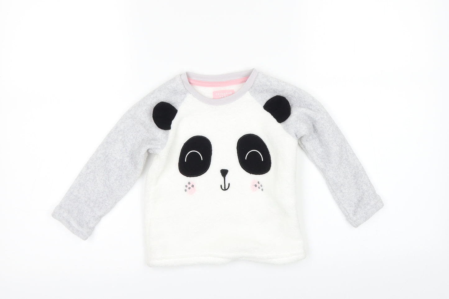 Primark Baby Grey Geometric Fleece  Pyjama Set Size 12-18 Months  - Pyjama Set