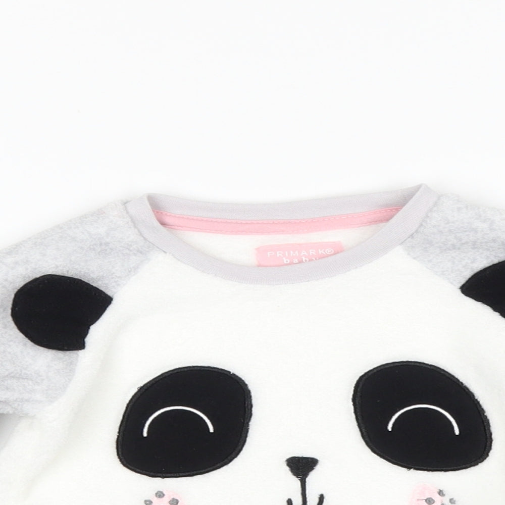 Primark Baby Grey Geometric Fleece  Pyjama Set Size 12-18 Months  - Pyjama Set