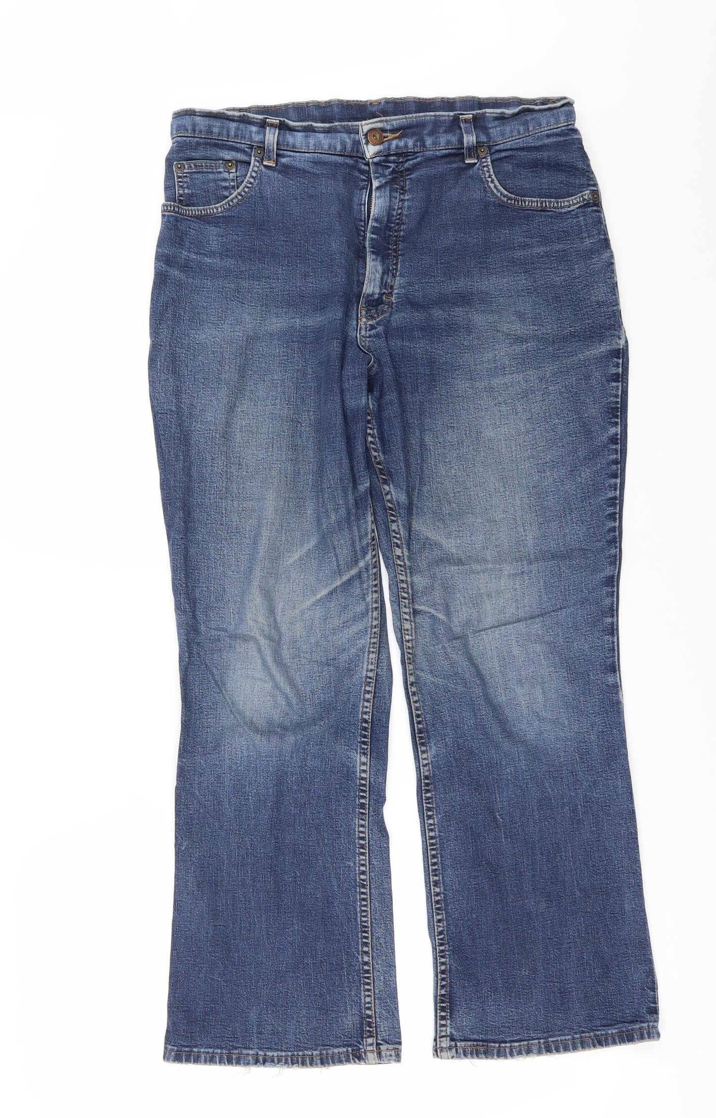 Marks and Spencer Womens Blue  Denim Flared Jeans Size 16 L29 in