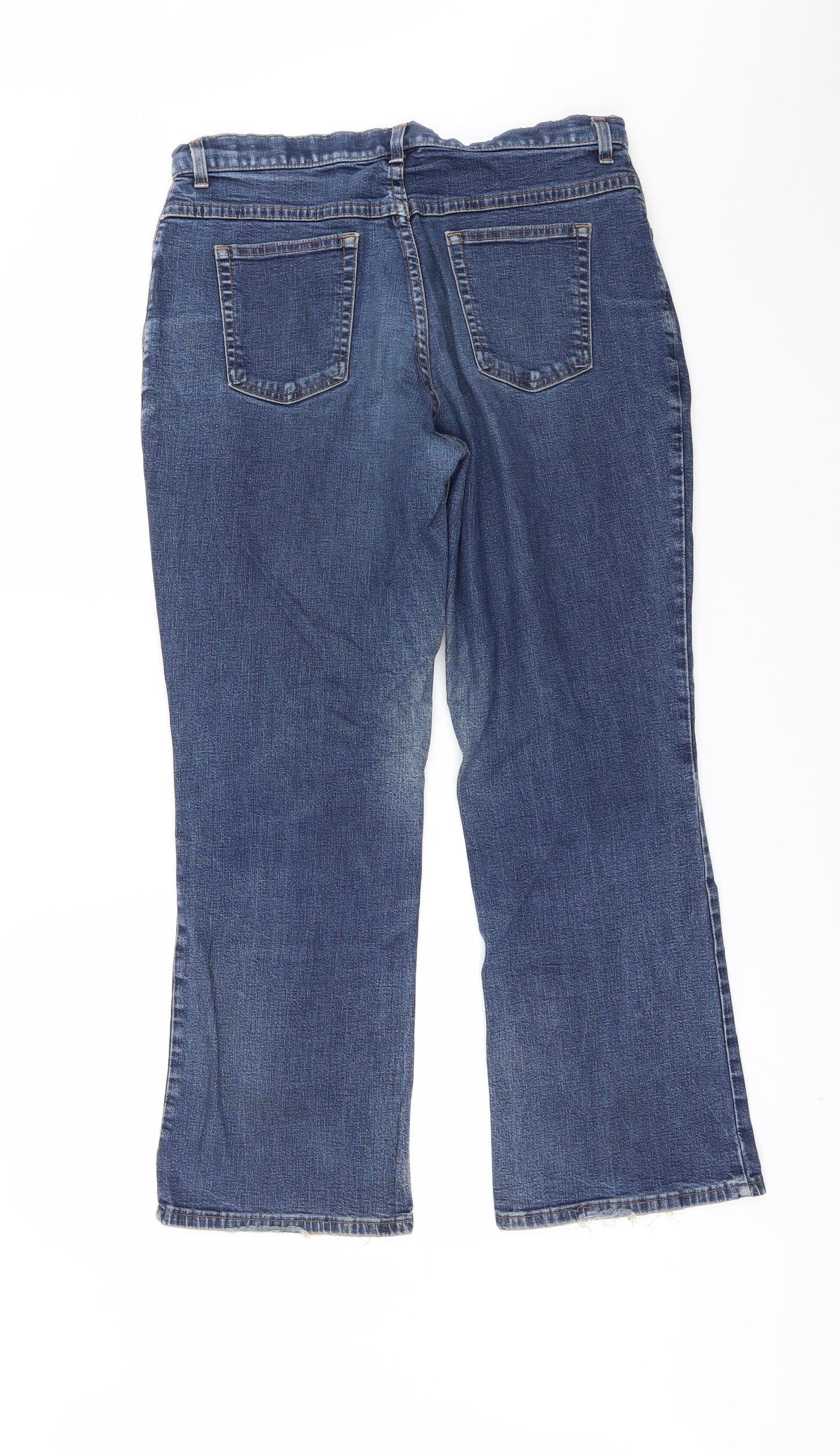 Marks and Spencer Womens Blue  Denim Flared Jeans Size 16 L29 in
