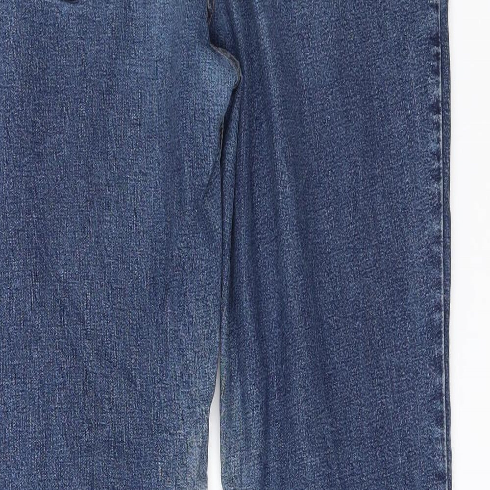 Marks and Spencer Womens Blue  Denim Flared Jeans Size 16 L29 in