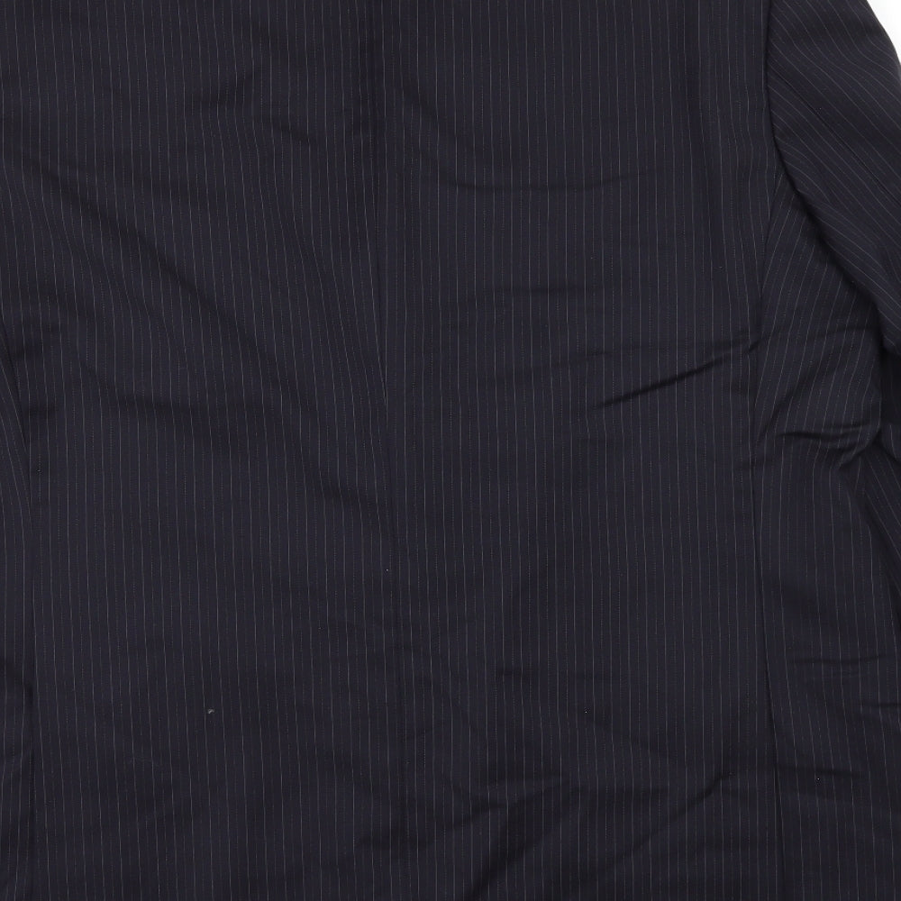 Marks and Spencer Mens Blue Striped  Jacket Suit Jacket Size 46