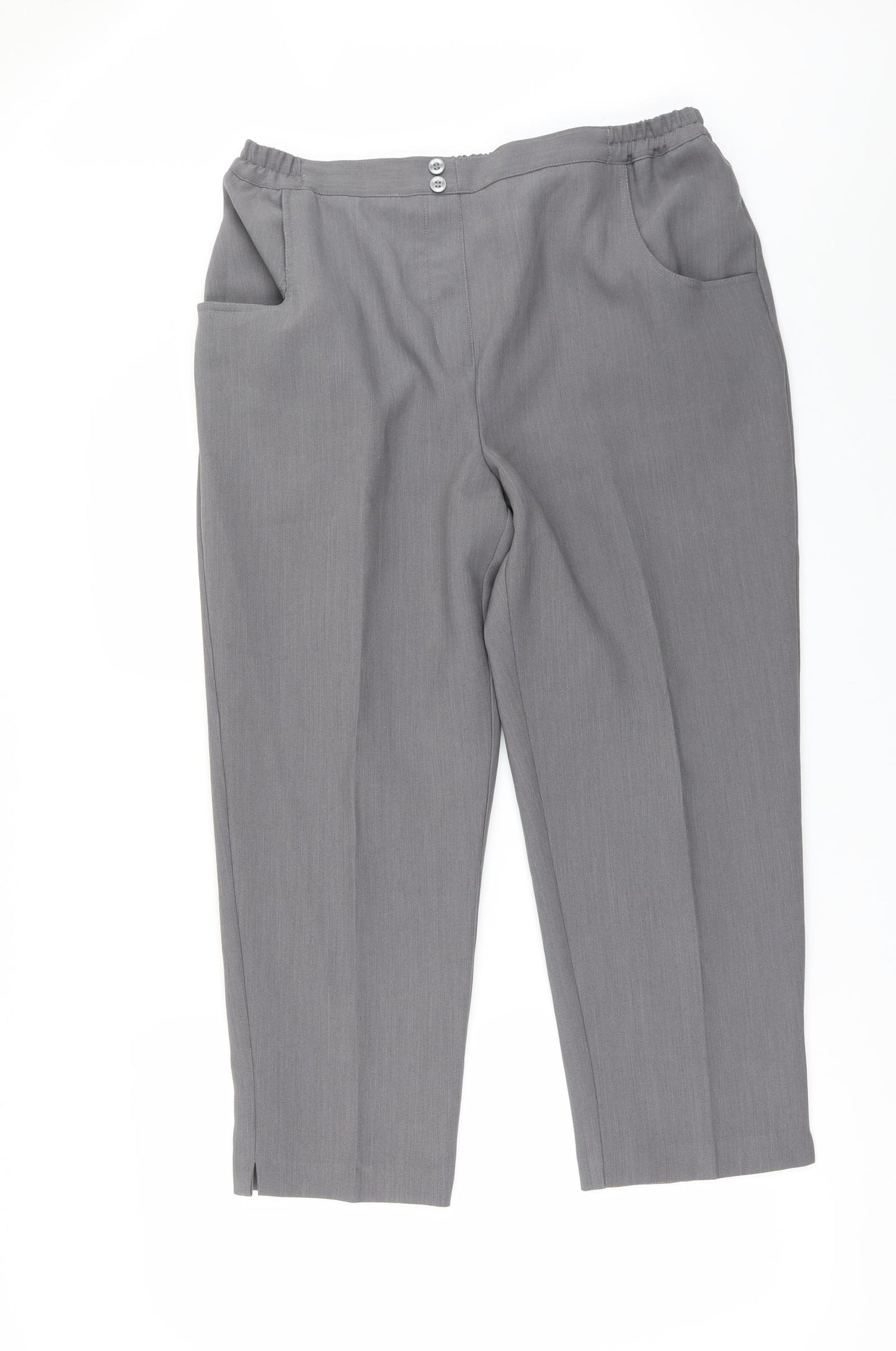 Special Collection Womens Grey   Cropped Trousers Size 16 L25 in