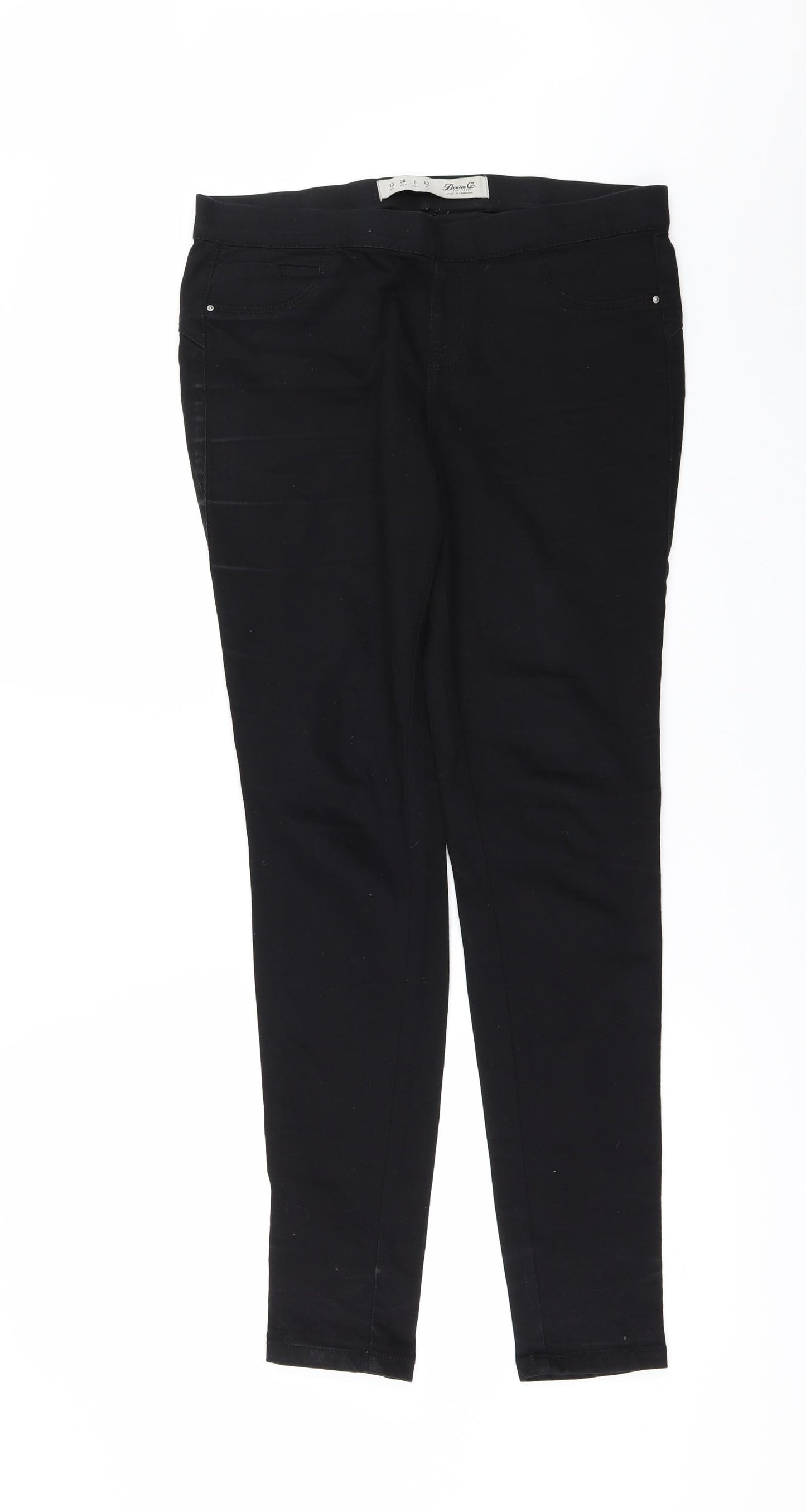 Denim & Co. Womens Black  Denim Jegging Jeans Size 10 L30 in