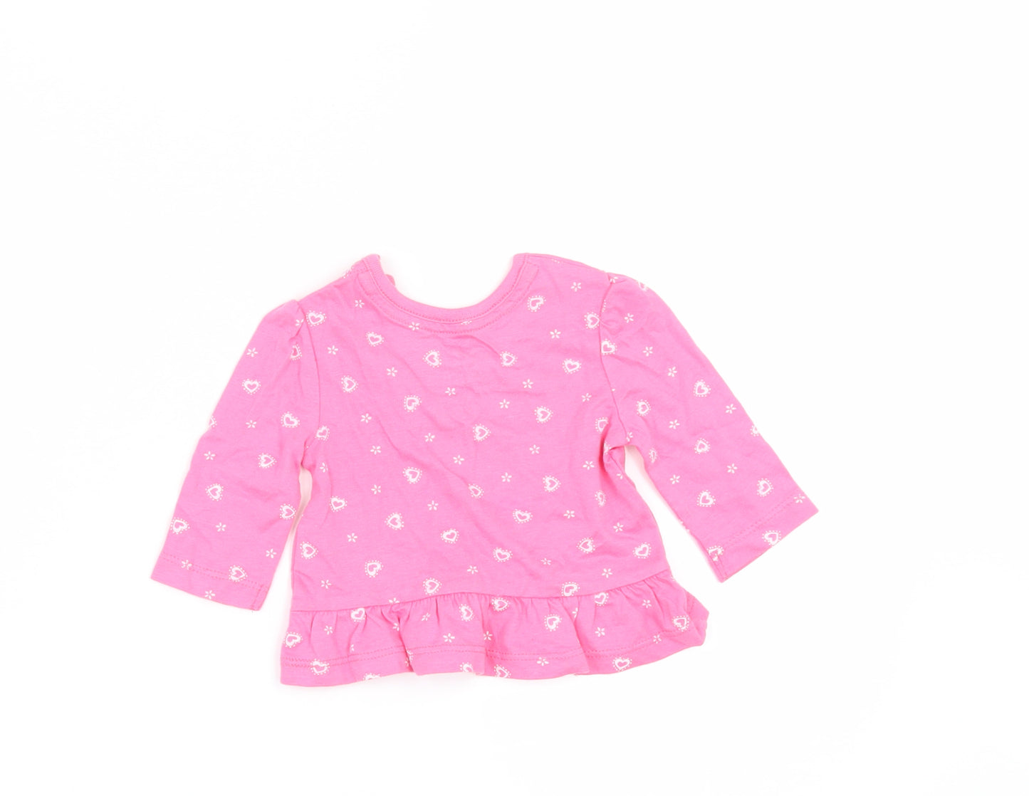 Earlydays Girls Pink Geometric  Basic T-Shirt Size Newborn  - 7.5LB