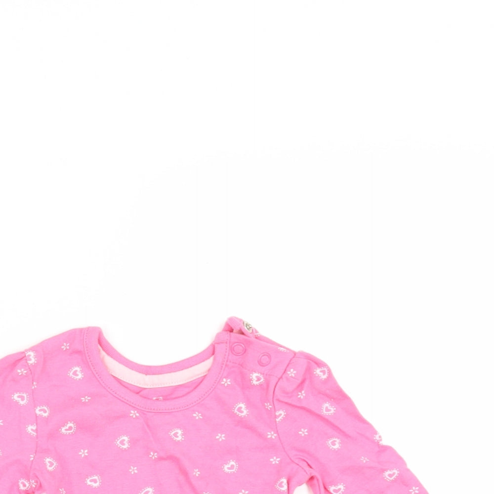 Earlydays Girls Pink Geometric  Basic T-Shirt Size Newborn  - 7.5LB