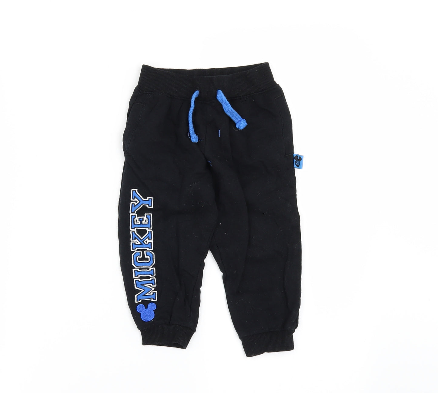 Primark Boys Black   Jogger Trousers Size 12-18 Months  - MICKEY MOUSE