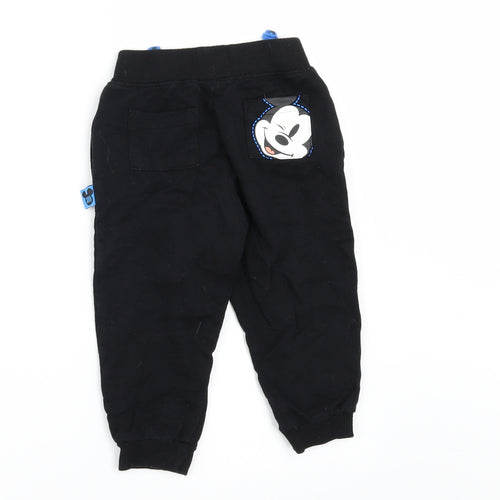 Primark Boys Black   Jogger Trousers Size 12-18 Months  - MICKEY MOUSE