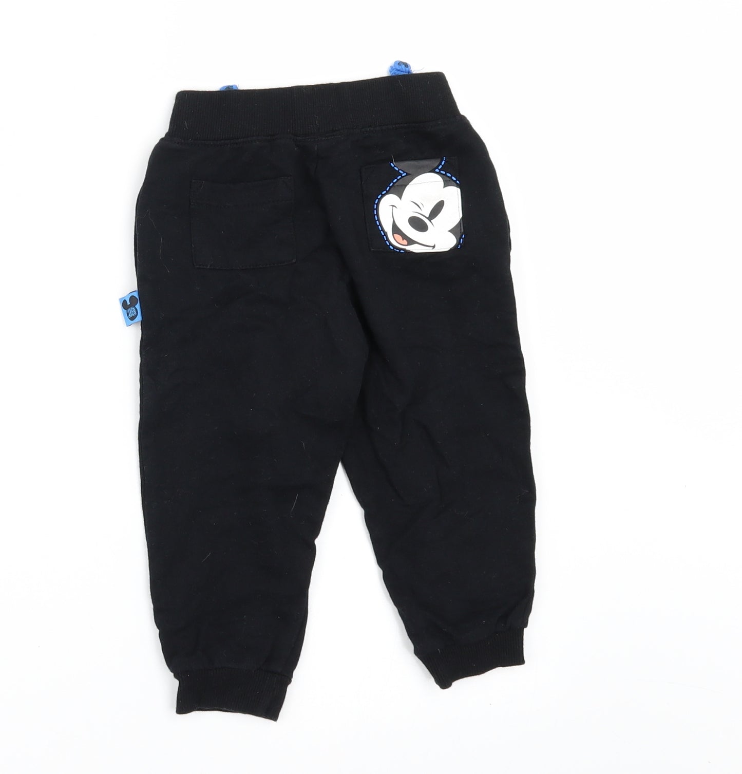 Primark Boys Black   Jogger Trousers Size 12-18 Months  - MICKEY MOUSE