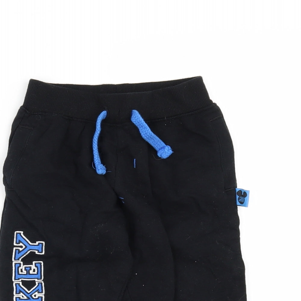 Primark Boys Black   Jogger Trousers Size 12-18 Months  - MICKEY MOUSE