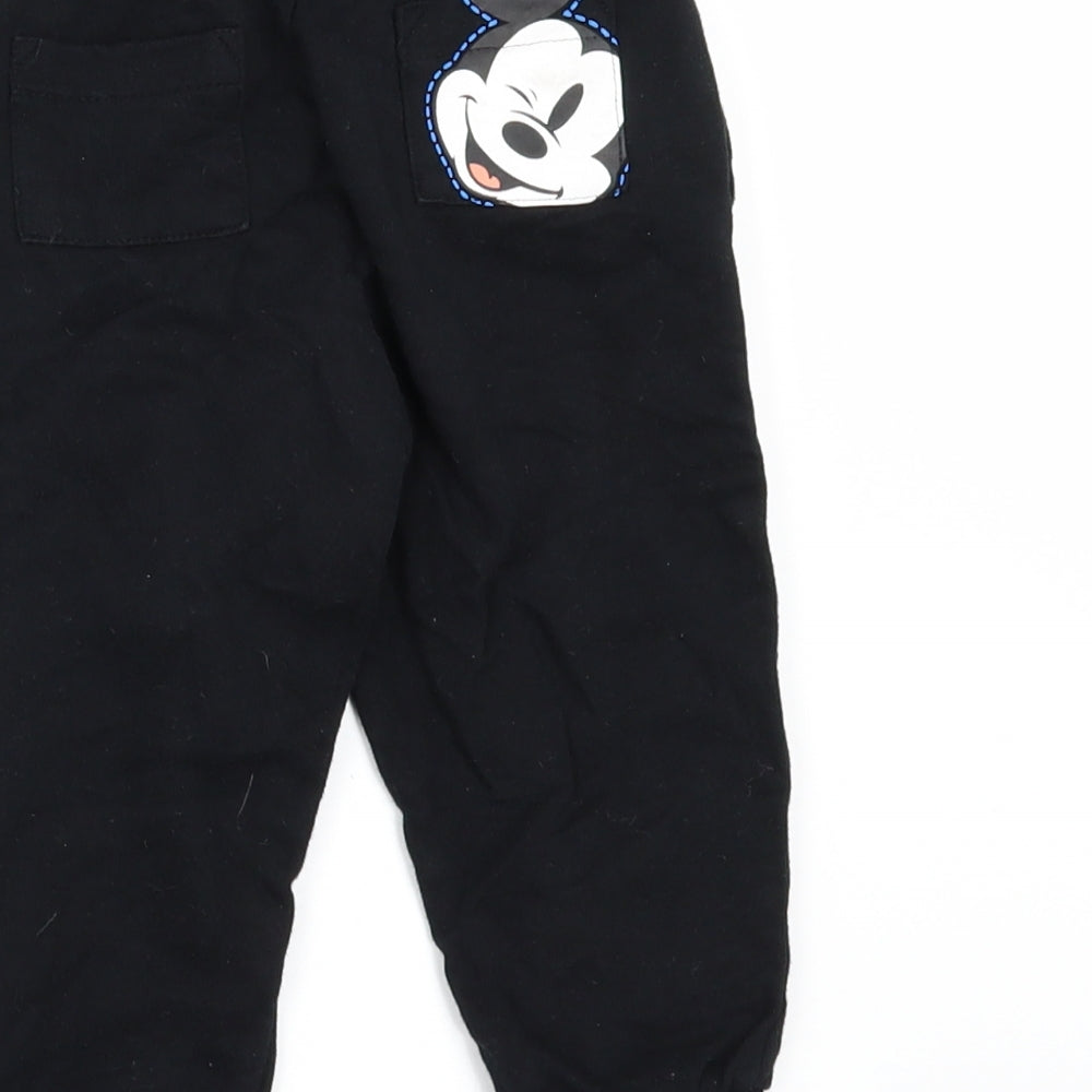 Primark Boys Black   Jogger Trousers Size 12-18 Months  - MICKEY MOUSE