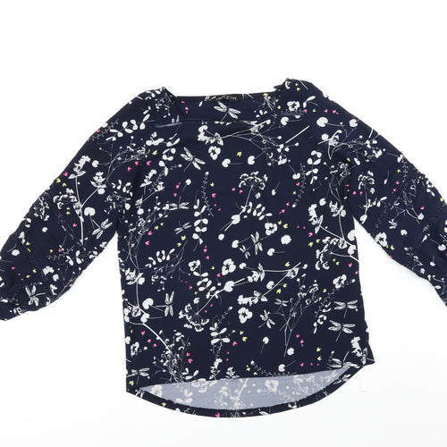 NEXT Womens Blue Floral  Tunic Blouse Size 8