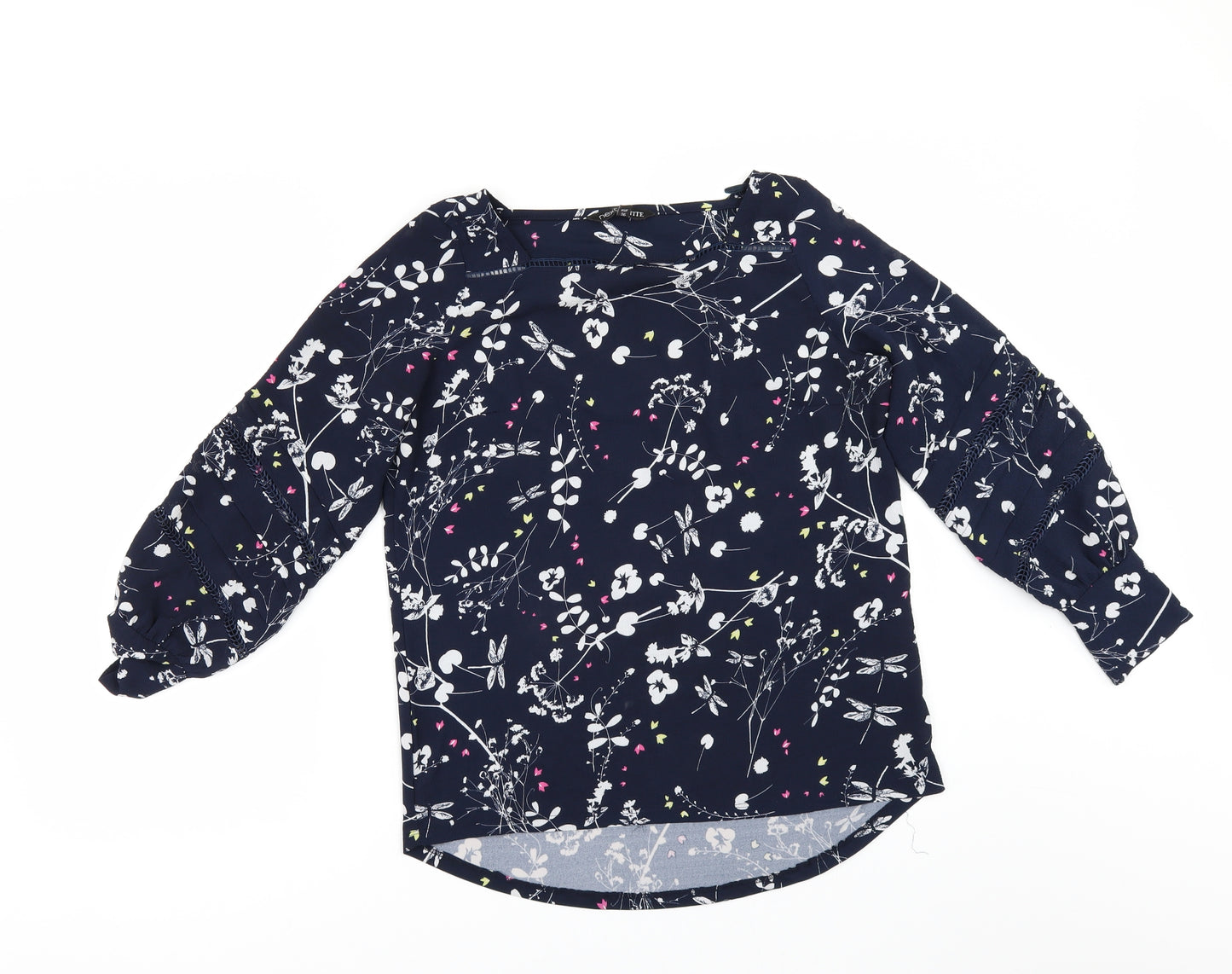 NEXT Womens Blue Floral  Tunic Blouse Size 8