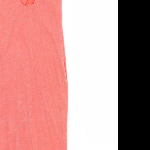 Miss Selfridge Womens Orange   Bodycon  Size 6  - COLD SHOULDER
