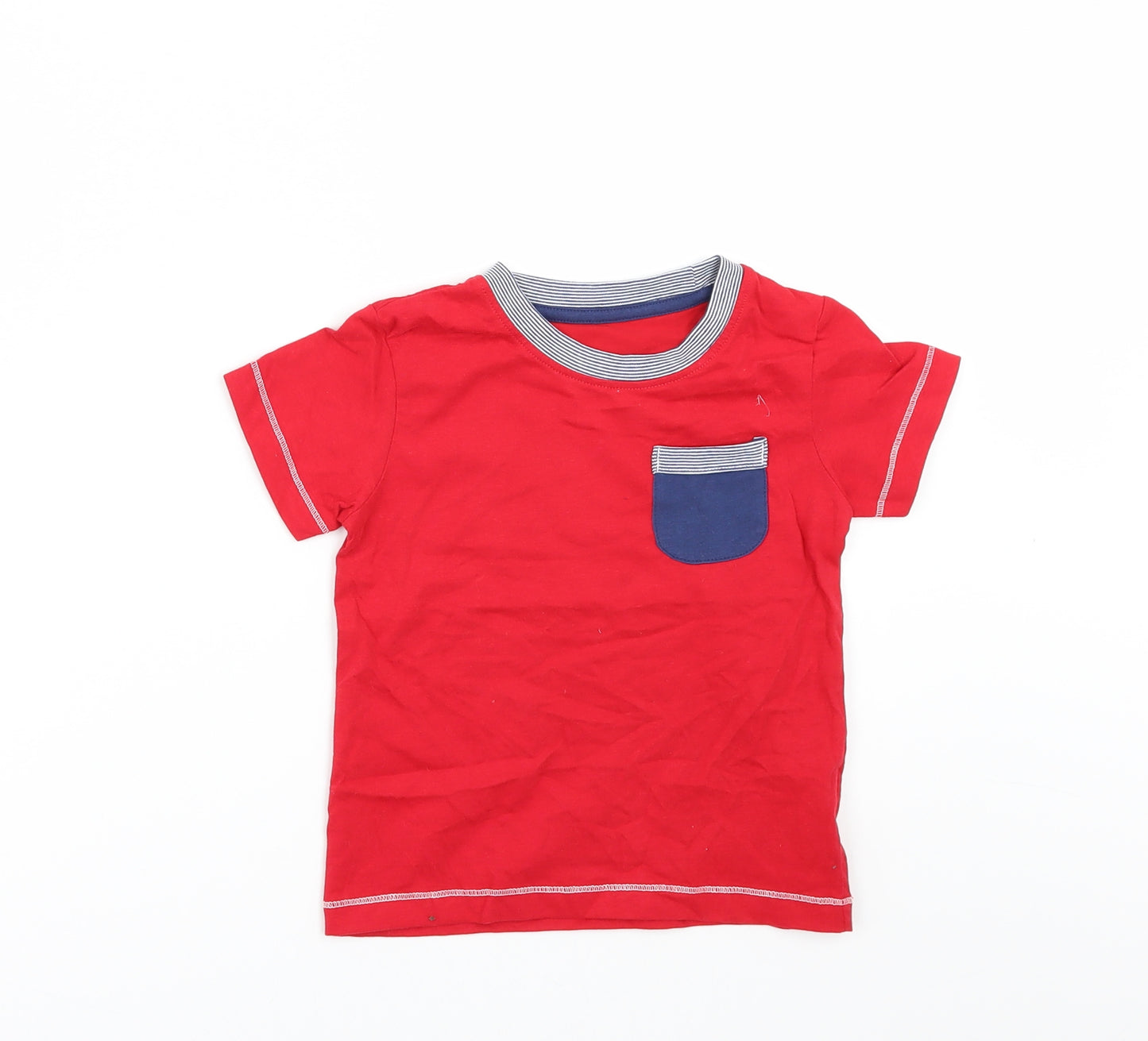 Matalan Boys Red   Basic T-Shirt Size 18-24 Months