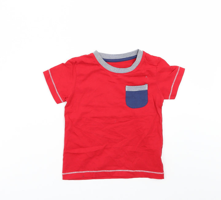 Matalan Boys Red   Basic T-Shirt Size 18-24 Months