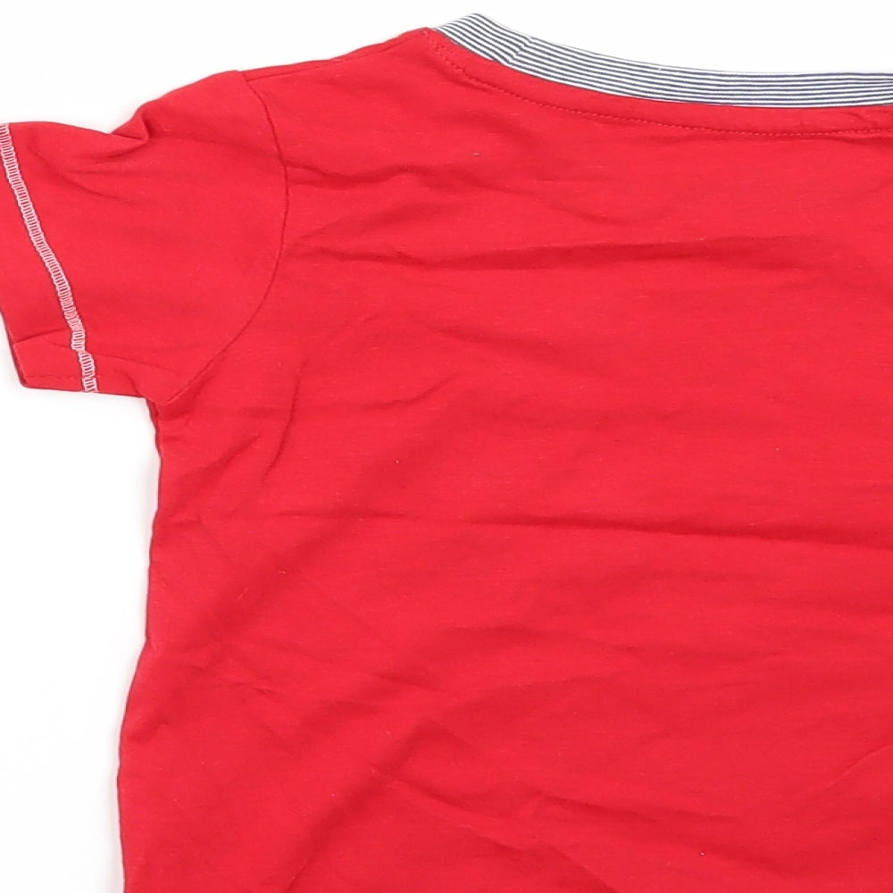 Matalan Boys Red   Basic T-Shirt Size 18-24 Months