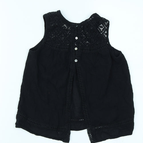 MNG Kids Girls Black   Basic T-Shirt Size 9-10 Years