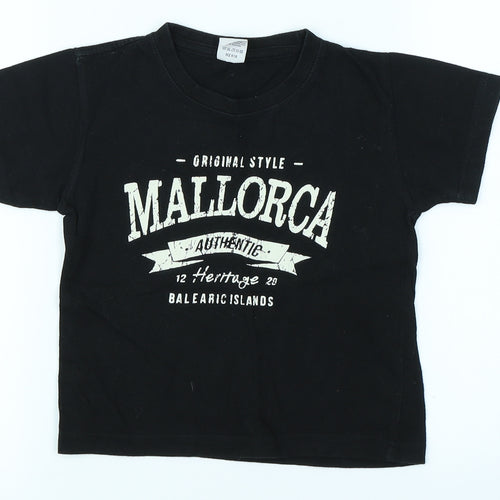 anbor Boys Black   Basic T-Shirt Size 3-4 Years