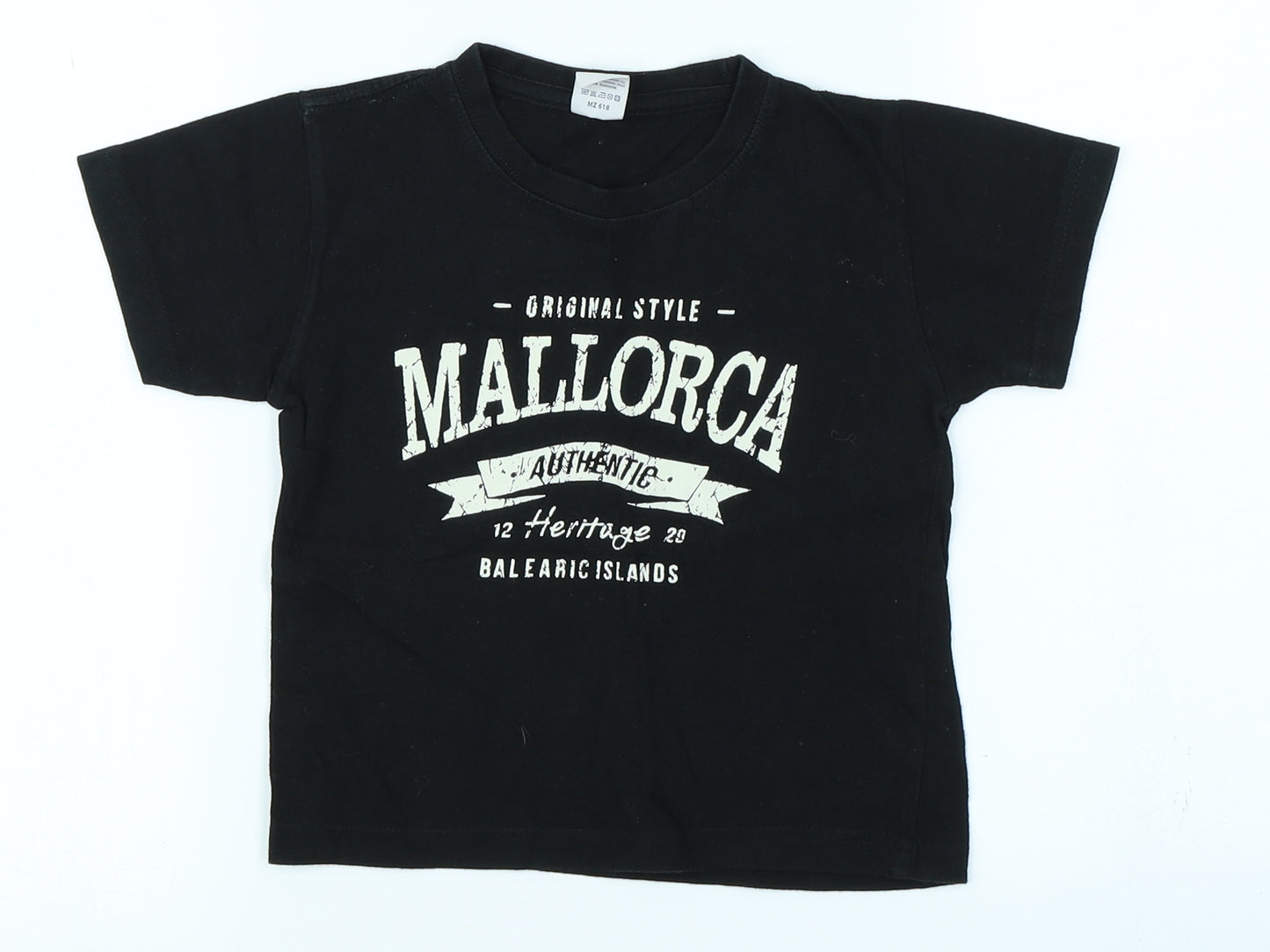 anbor Boys Black   Basic T-Shirt Size 3-4 Years