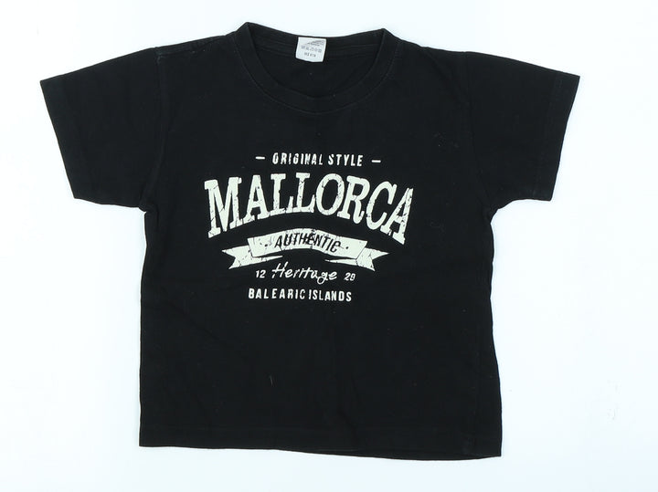 anbor Boys Black   Basic T-Shirt Size 3-4 Years