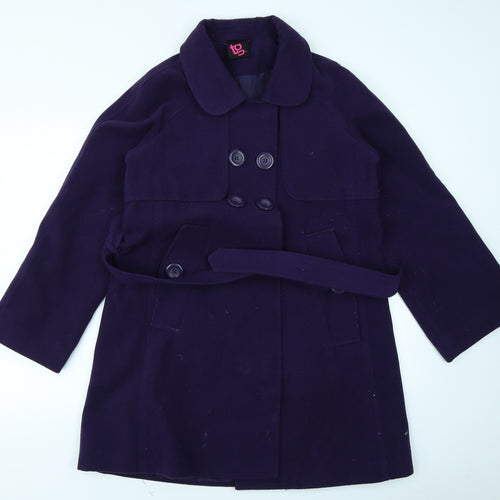 TG Womens Purple   Overcoat Coat Size 12