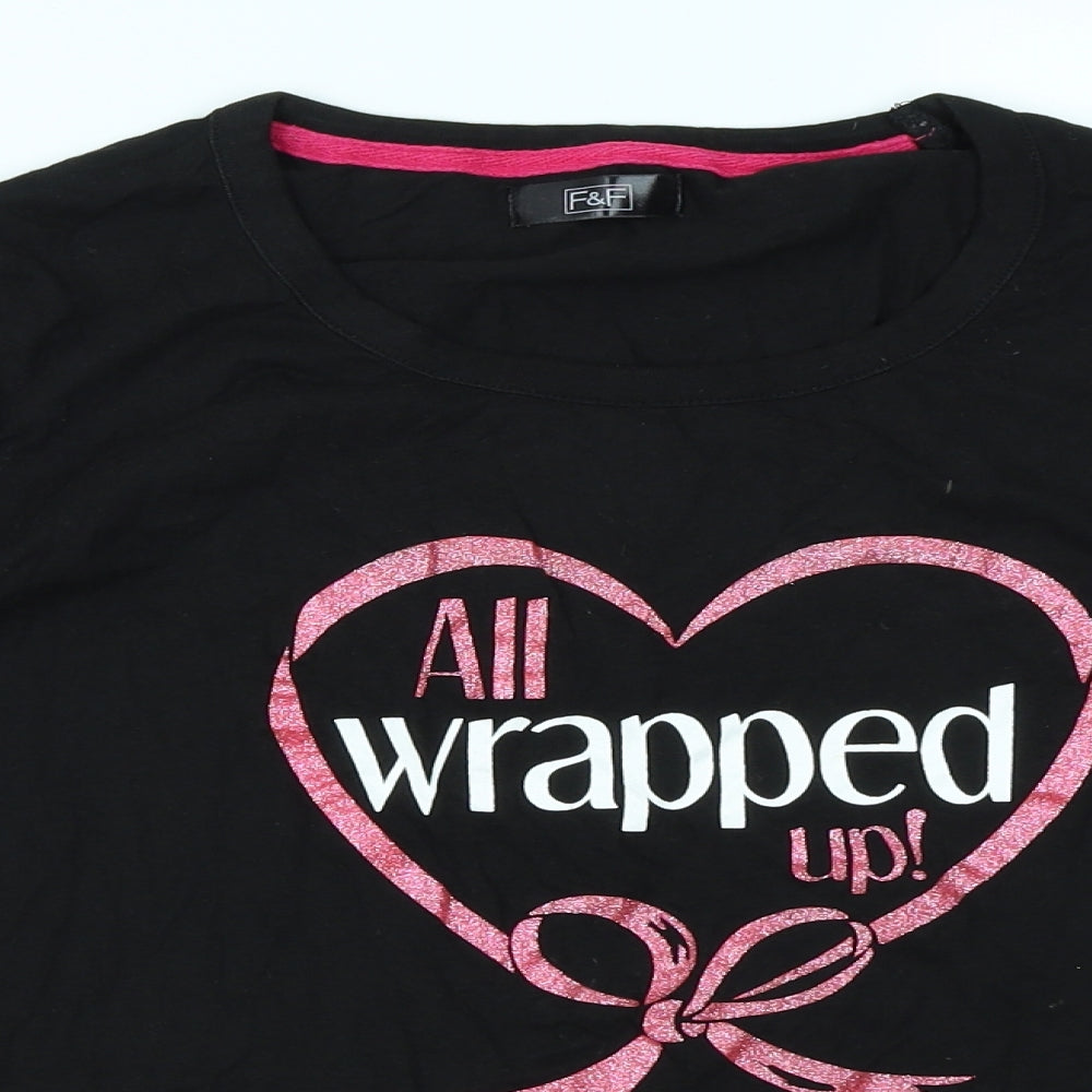 F&F Womens Black   Basic T-Shirt Size 16