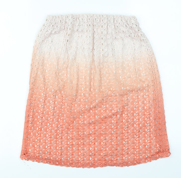Rienda Womens Orange   A-Line Skirt Size S