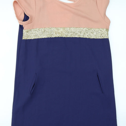 Suncoo Womens Blue Colourblock  A-Line  Size M