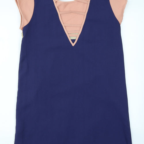 Suncoo Womens Blue Colourblock  A-Line  Size M
